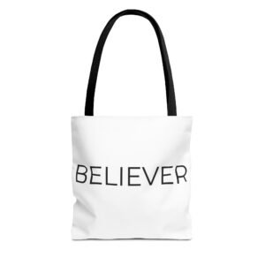 copy of qr code & cross tote bag — minimalist religious qr design