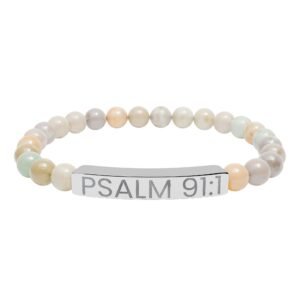 naturstein armband gravur faith you can wear, psalm 91:1